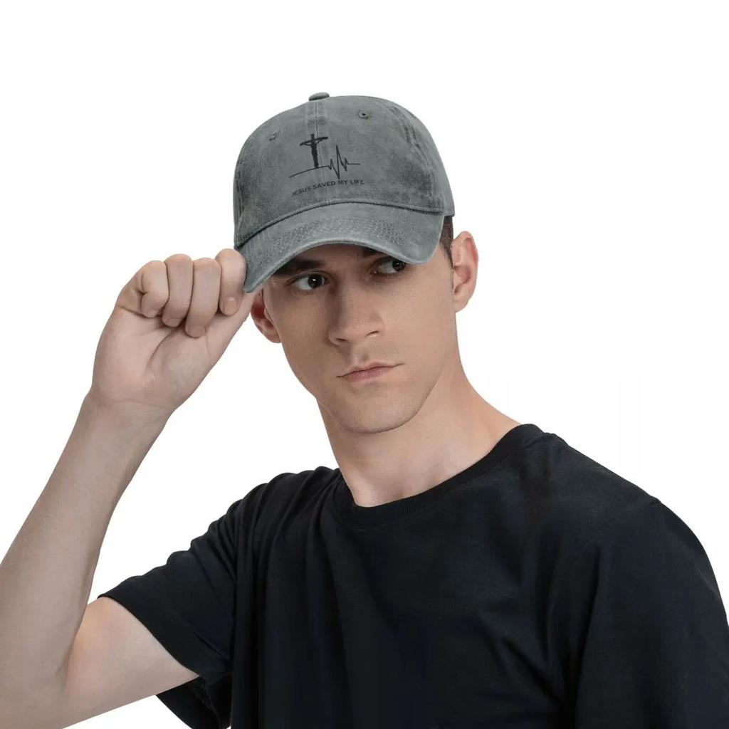 2026 Vintage Baseball Caps Snapback Cowboy Hats Jesus Saved My Life Summer Autumn Cap Christian God Jeans Casquette Vintage