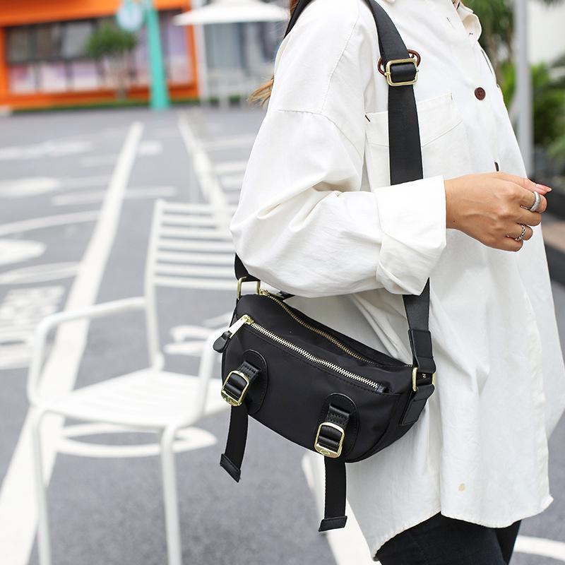 Трендовая сумка через плечо и мессенджер 2025 года с контрастной строчкой - Стильная плиссированная сумочка для женщин