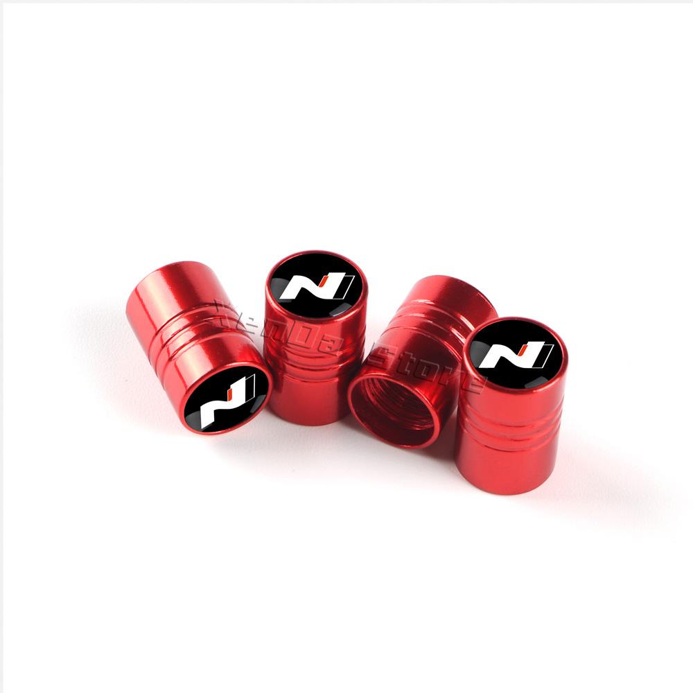 N Line Car Wheel Tire Valve Stem Caps Covers For Hyundai i10 i20 i30 NLine Sonata Tucson Azera Elantra Veloster Kona Accessories WW78