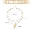 Ожерелье-цепочка из имитации жемчуга и сплава, надеваемое слоями, с нерегулярными подвесками в виде сердца и звезды, для элегантных украшений