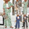 Diyun Pomichia Women's Spring/Summer 2025 Casual Printed Short-Sleeved Pantsuit