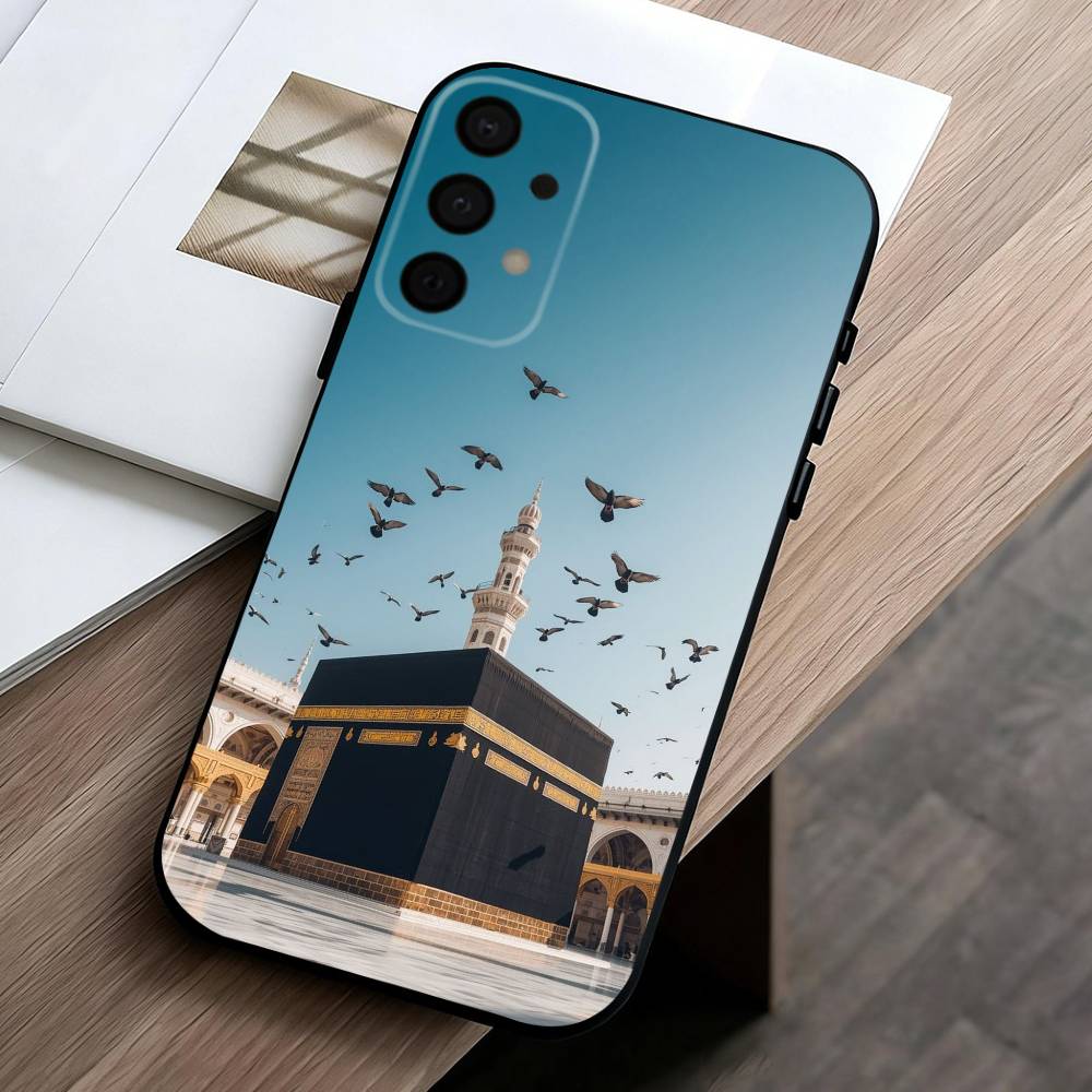 M-Moslem and K-kaaba phone Case For Samsung Galaxy A73,A72,A71,A70,A53,A52,A51,Others Soft Black Shell