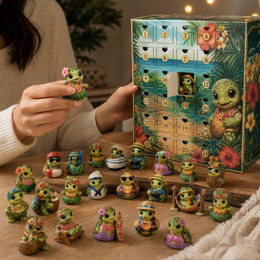 2D Sea Creatures Advent Calendar with Days of Animal Boxes