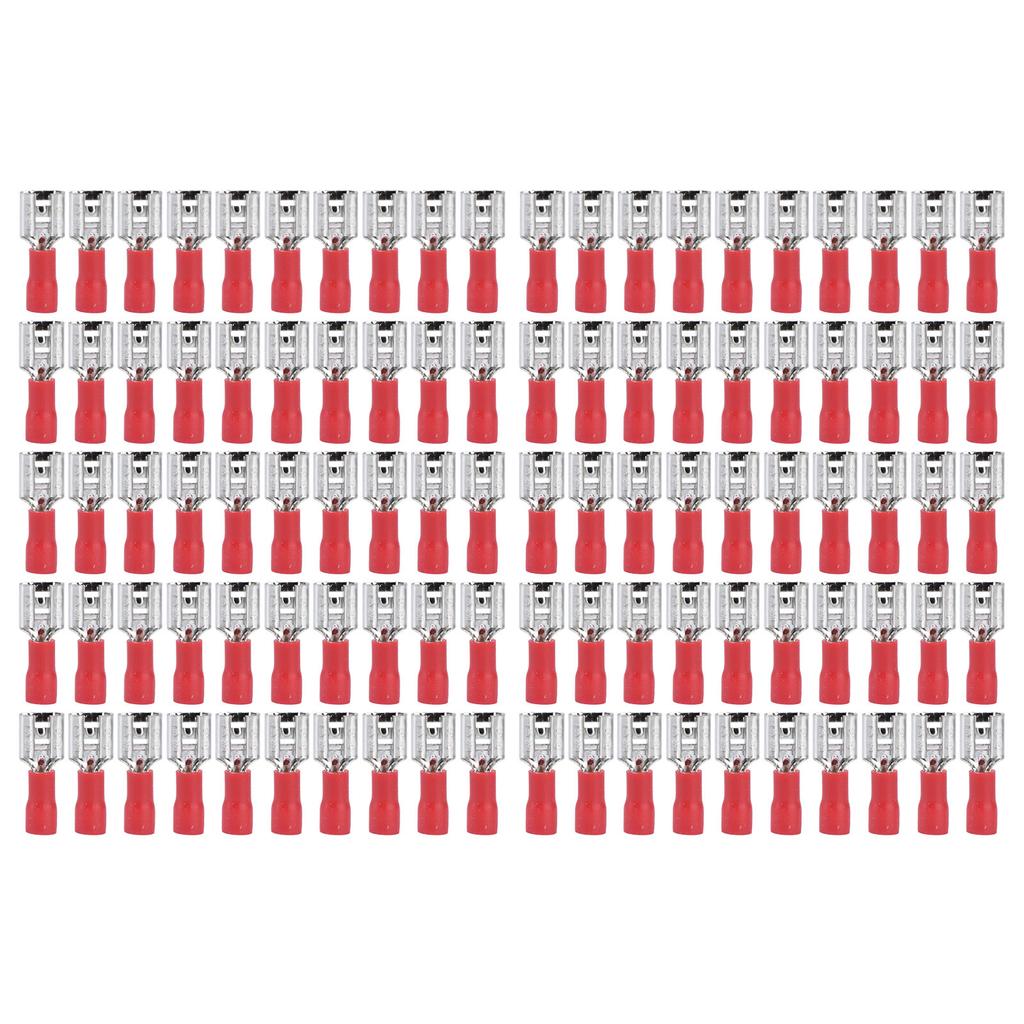 100 шт. Изолированный обжимной клеммный наконечник типа «лопатка» Медный ПВХ Электрический обжимной терминал для дома