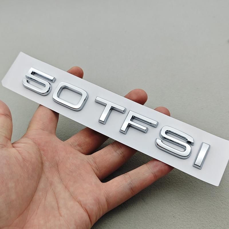 3D ABS Car Letter Logo 35TFSI 40TFSI 45TFSI Rear Trunk Tail Badge Emblem Decal For Audi A4 A5 A6 A8 Q3 Q5 Q7 Sticker Accessories