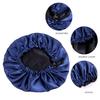 Nightcap with Elastic Band 2-layered Extra Large Sleeping Satin Bonnet Smooth High Density Women Braids Curly Night Hat Sleeping Cap for Home Salon