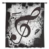 Music Notes Dot Drop Quaver Black Splash Ink Art Sheer Curtains for Living Room Window Curtains Kitchen Tulle Voile Curtains