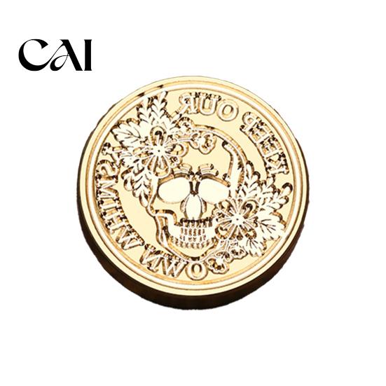 Wax Sealing Accessories Halloween Themed Brass Seal Stamp Head, Pumpkin Ghost Witch Bat Engraved Head Replacement for Envelope Journal Gift Wrap Party