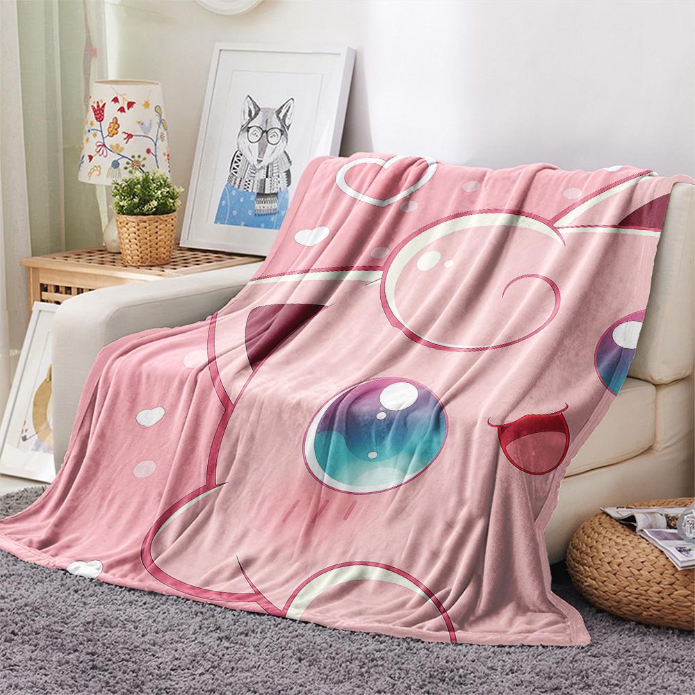 Jigglypuff Flannel Blanket, High quality Comfortable for All Seasons, Home Decor, Warmth and Comfort