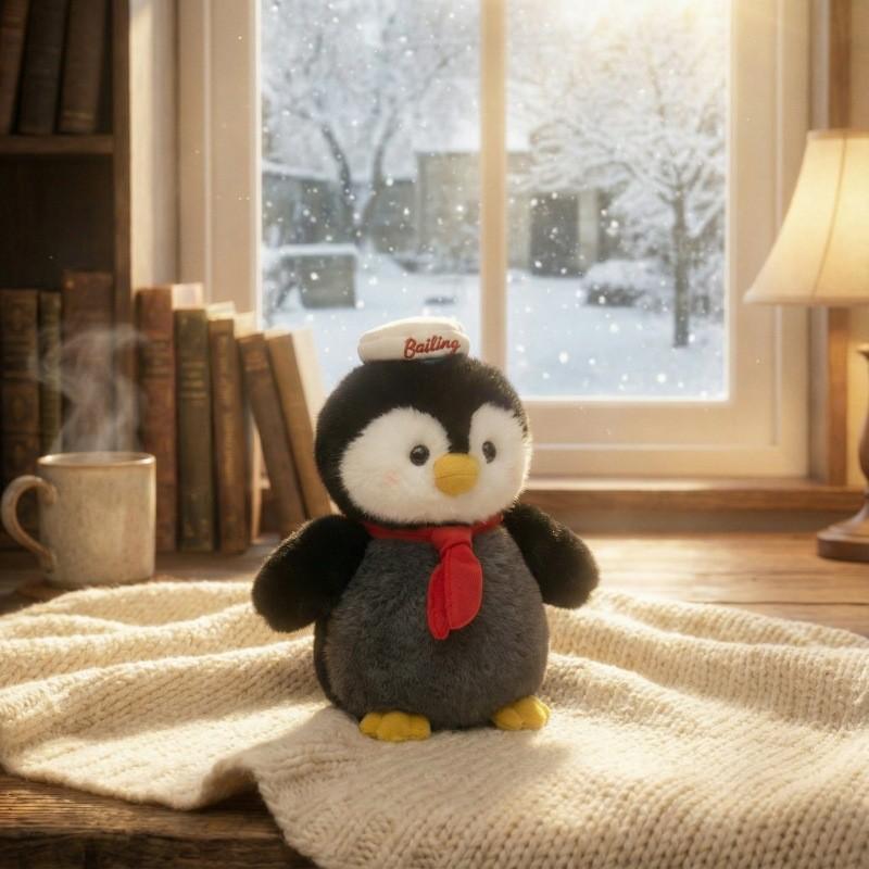 Plush Penguin Toy With Pp Cotton Filling For Kids Gift And Collectible Decor