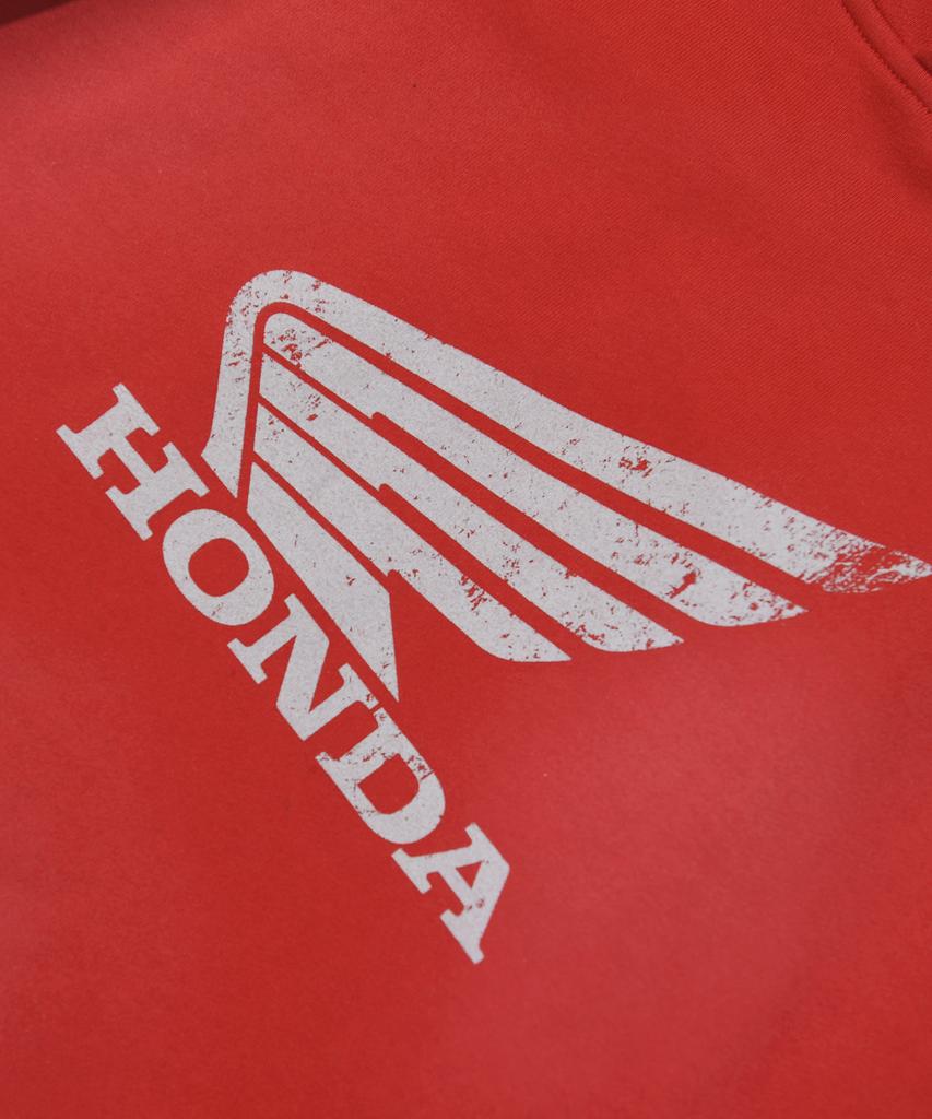 Худи Honda с принтом повреждений_Красный