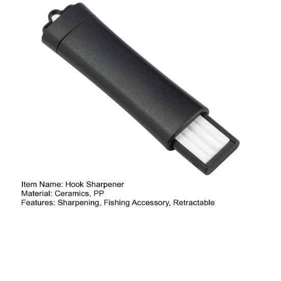 Точилка для рыболовных крючков, выдвижной точильный камень, керамический напильник для рыболовных крючков, портативная шлифовка крючков