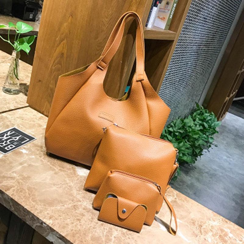 Handbags Women Fashion Messenger Shoulder Noble Tote Bags 4pcs Purse Set