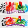 120pcs Domino Set - Multicolor Building & Stacking Blocks Board Game, Tumbling Wood Game for Creative Play, Party Gifts