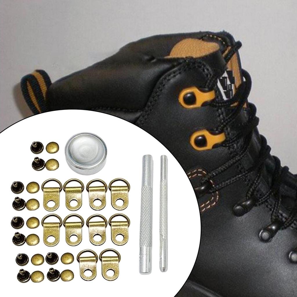 Boot Lace Hooks Eyelet Repair crafts D Ring Buckle for Mountaineering Shoes Camping Outdoor