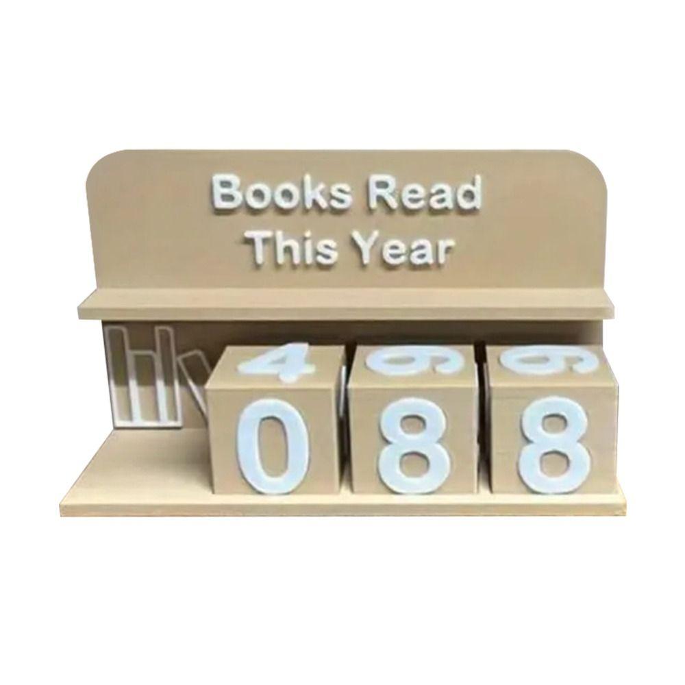 Wear Resist 3D Book Read Counter 3D Printed Reading Log New Bookshelf Counter  Librarian Desk