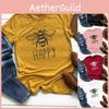 Women Graphic Bee Print T Shirts Cute Soft Loose Fit Summer Casual Tee Sizes S 5xl