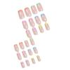 Round Head French Fake Nails Full Cover Press On Nails Detachable False Nail  Women