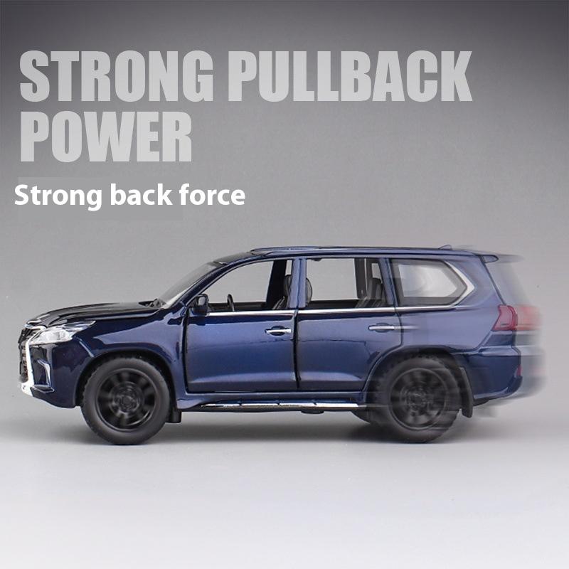 PHL1  1:32 LEXUS LX570 SUV Alloy Off Road Diecast Metal Model Sound & Light Toy Home Decoration Trendy Ornaments Children Toy Present