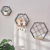 Wall Shelf Large-Capacity Storage Rack with Hexagonal Shape Art Display Stand Wall Mounted Shelf for Living