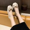 Модные Милые с Бантом Низкий Каблук Элегантные Каваи Женская Обувь Квадратный Носок Дешевые Высококачественные Эстетичная Уличная Одежда Шикарные Женские Балетки