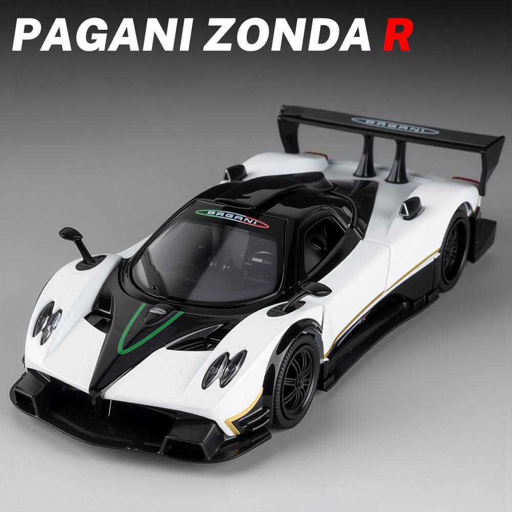 1:32 Pagani Zonda R Суперкар Сплав Модель Автомобиля Звук и Свет Оттянуть Назад Детская Игрушка Коллекционные Предметы Подарок на День Рождения