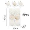 6PCS Christmas Ball Flocking Painted Ball Christmas Tree Decoration Pendant