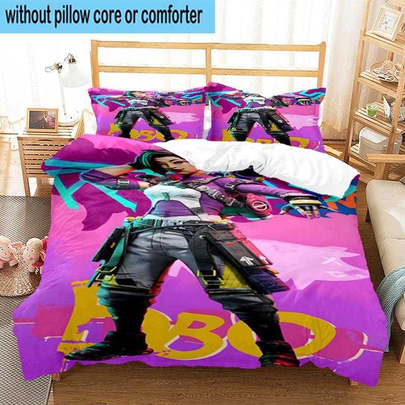 3PCS Red Black Apex Bedding Set,Including 1pc Duvet Cover And 2pcs Pillowcases Perfect for Bedroom, Dormitory, Fan Christmas gift