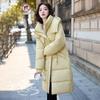 Новое зимнее пуховое хлопковое пальто для женщин, средней длины, утолщенное, теплое хлопковое пальто, модная и стильная студенческая повседневная куртка