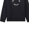 Emporio Armani Мужская толстовка с вышитым логотипом-буквой, круглым вырезом и длинными рукавами, коллекция Весна-Лето 2023, черная, 6L1MC3-1JQNZ-0031