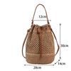 Летняя плетеная соломенная сумка-ведро для женщин Простая пляжная сумка через плечо на шнурке