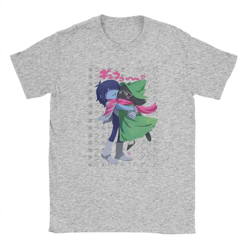 Новинка Футболки Deltarune Крис и Ралзей Мужские Футболки с круглым вырезом из чистого хлопка Футболки с коротким рукавом Топы больших размеров