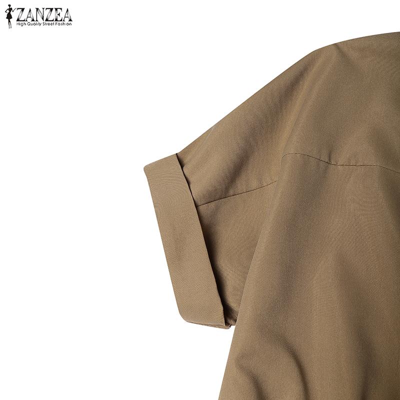 ZANZEA Женские классические комбинезоны с коротким рукавом и свободного кроя