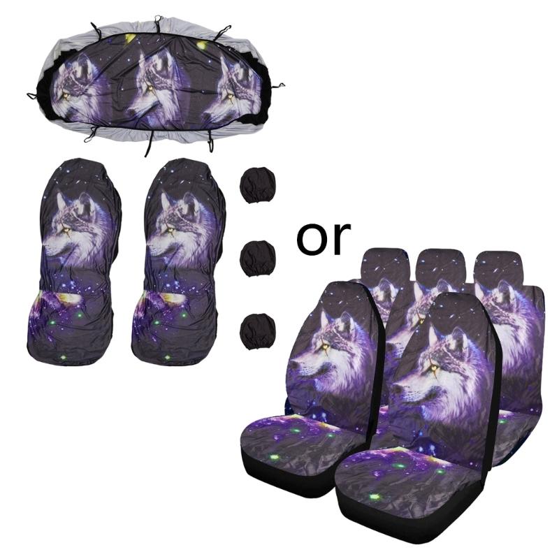 Чехол для сиденья автомобиля с принтом животных, цветной, полный комплект, автомобиль, хорошо подходит для автомобиля, грузовика, транспортных средств, подушки для сиденья, необходимая вещь для Mac