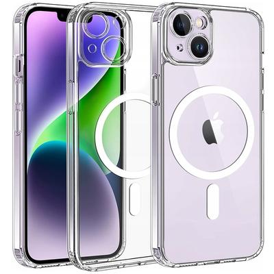 co2 Магнитный чехол Прозрачный чехол Усиленный Для Magsafe Iphone 15 Plus