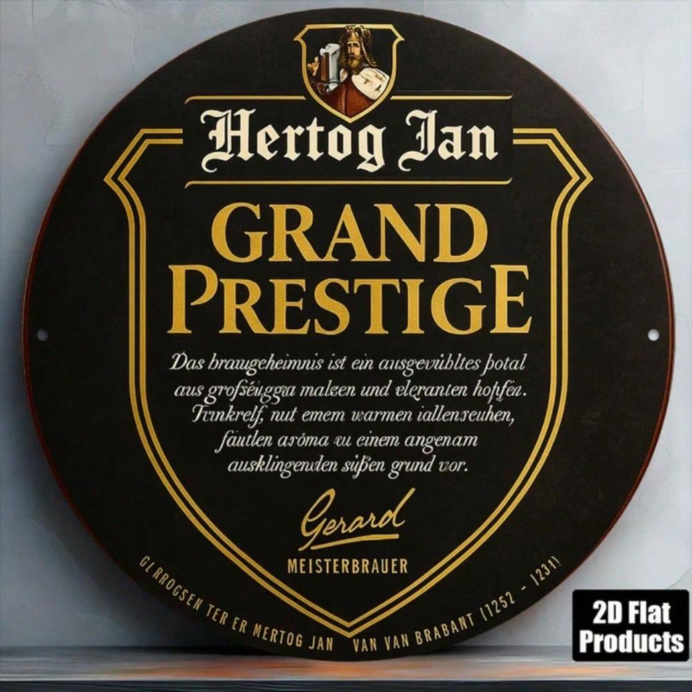 Круглый винтажный металлический знак Hertog Jan на немецком языке для бара, настенный плакат