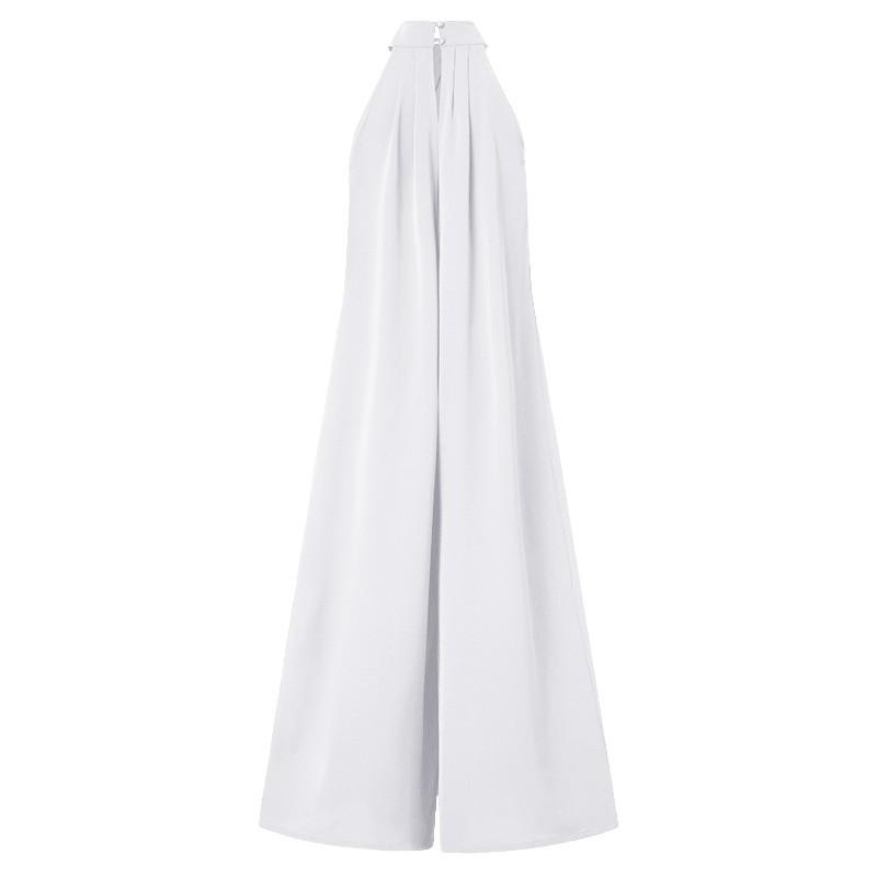 Women's High Neck Jumpsuit Sleeveless Jumpsuit Off Shoulder Wide Leg Jumpsuit