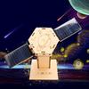 DIY Solar Artificial Satellite Model Kit Educational Handmade Wooden Puzzle Moon Rover