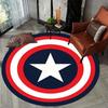 1 шт. Коврик Marvel Щит Капитана Америки Круглый Нескользящий, Машинная Стирка Полиэстер Ковер Для Гостиной и Спальни