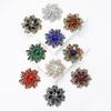 Elegant Alloy Rhinestone Glass Brooch - High-End Ladies' Suit Pin
