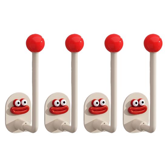 4 шт. самоклеящиеся настенные крючки прочные несущие креативные формы легко устанавливаются настенные вешалки для полотенец без перфорации