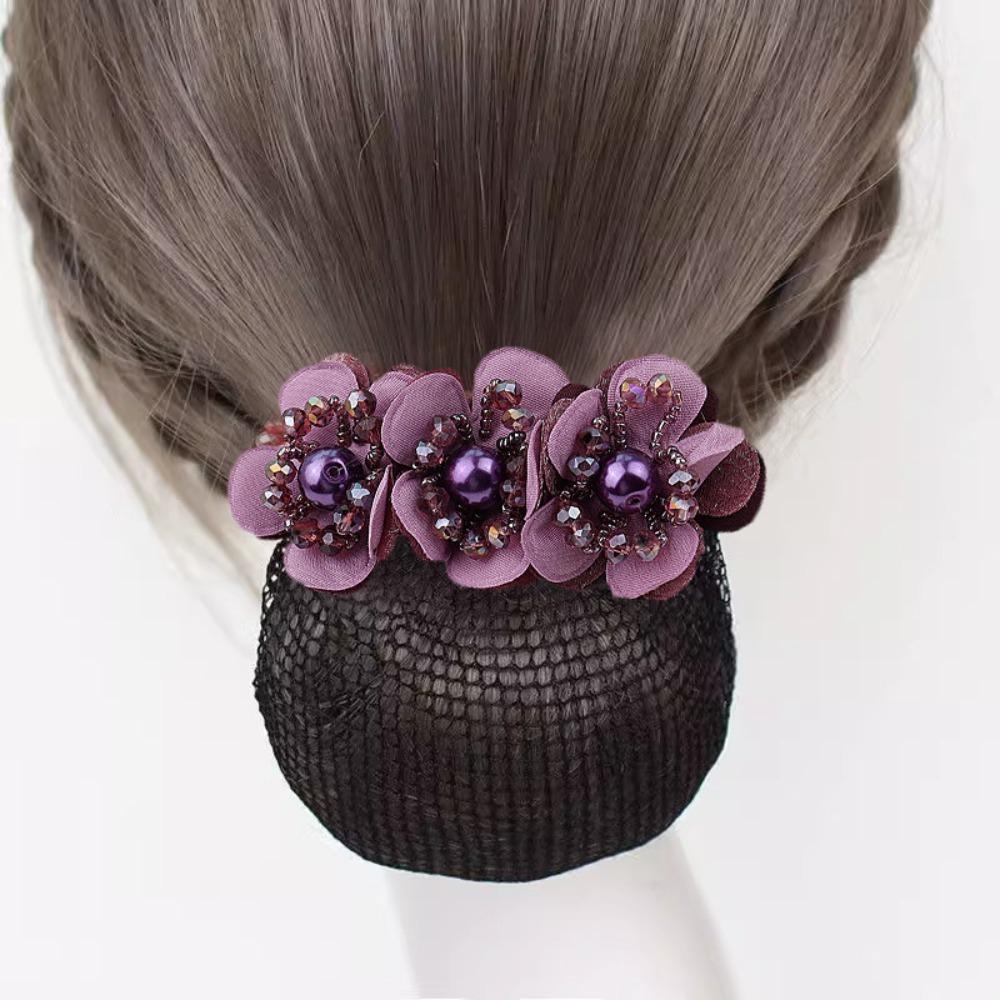 Cloth Hair Bun Net Korean Style Office Hair Flower Spring Hair Clip Hotel Staff Uniform