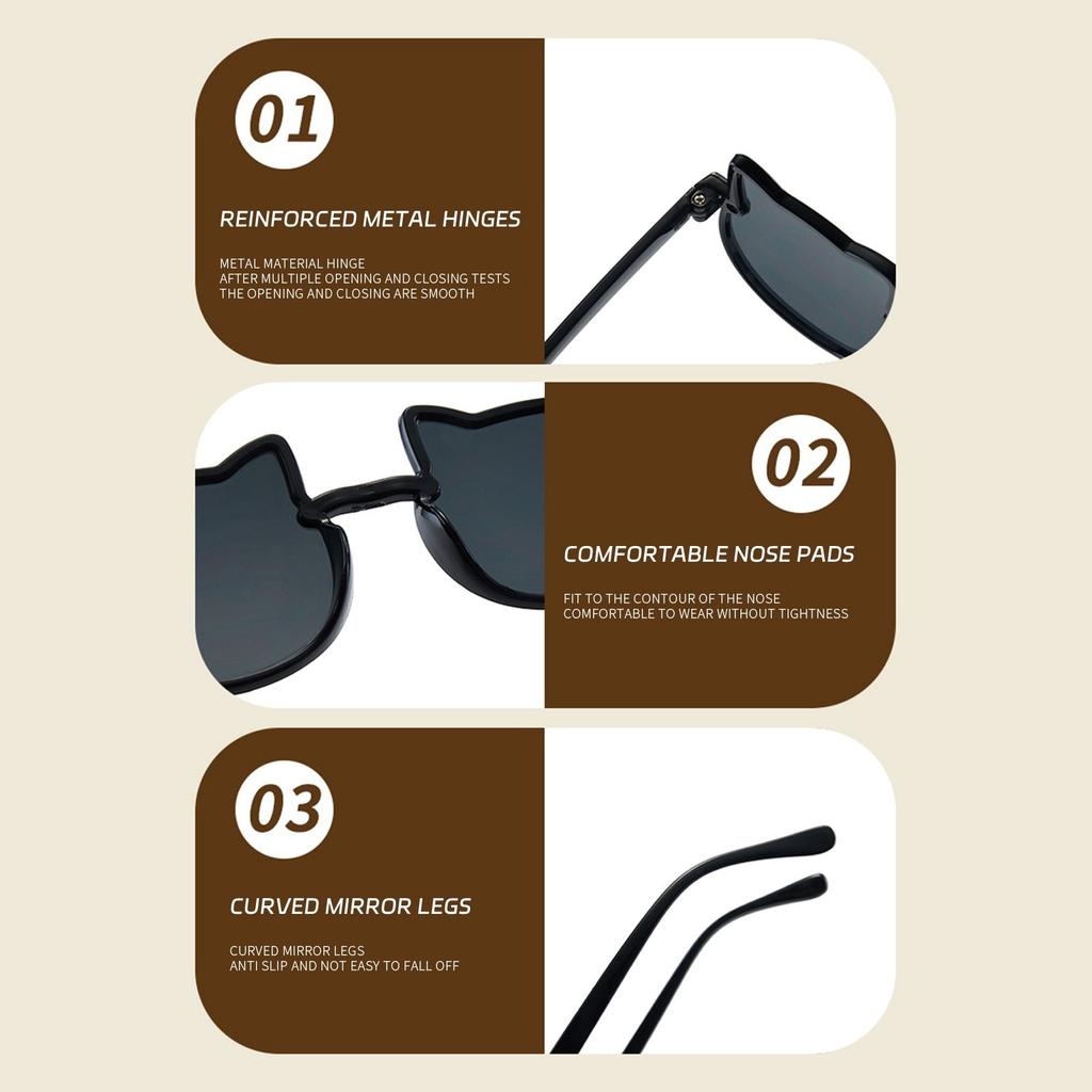 Детские солнцезащитные очки Cartoon Cat Cute Baby Sunshade Glasses