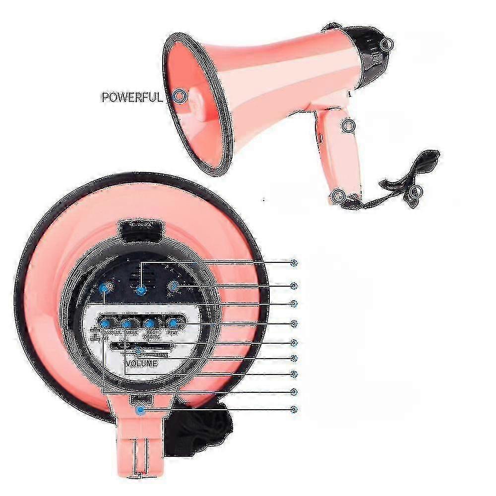 Barsinfi 25w Portable Loud Speaker Megaphone Blow Horn Outdoor Megaphone Outdoor Speaker High Power Speaker Recording Horn Tour Guide Speaker
