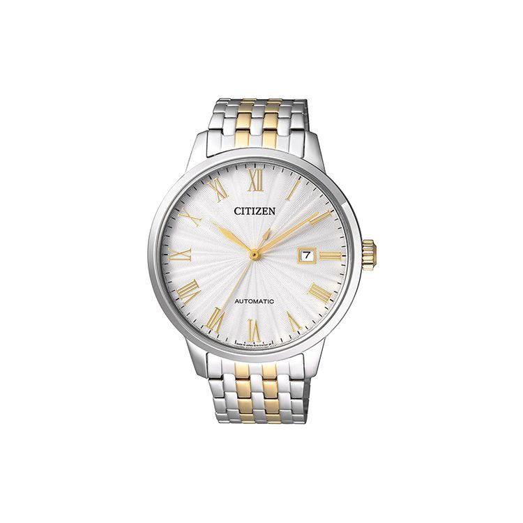 Citizen 50 Meters Waterproof Mechanical Movement Stainless Steel Watch Men watches Silver NJ0084-59A