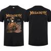 Модные футболки 2024 Мужская футболка Оверсайз Дышащая Ну и что Винтажная футболка с треклистом Черная от Megadeths Графическая уличная одежда S-4XL