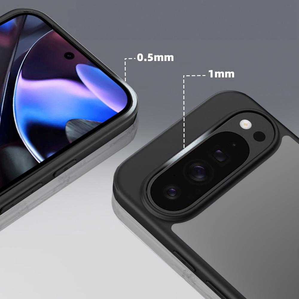 Google Pixel 9 Pro Fusion Hybrid Case, Clear/Black