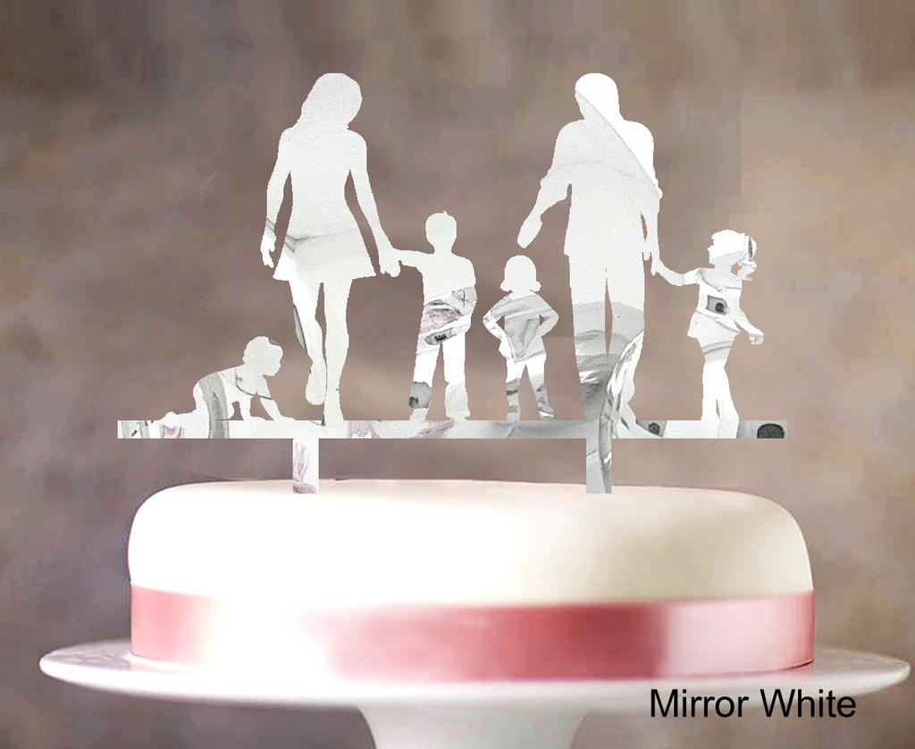 Персонализированный семейный торт Топпер на заказ силуэт свадебный торт Топпер украшения торта доступен вариант 6 "-7" дюймов