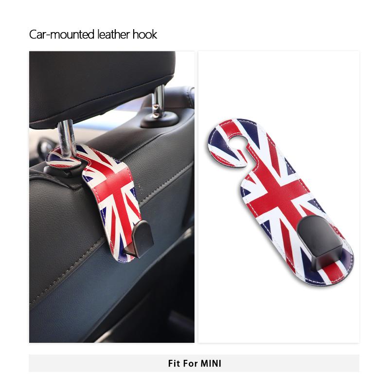Car Headrest Hook Leather Rear Seat Hanging For MINI Cooper R50 R53 R56 R60 R61 F54 F55 F56 F60 U25 F66 F65 J01 J05 Car Holder