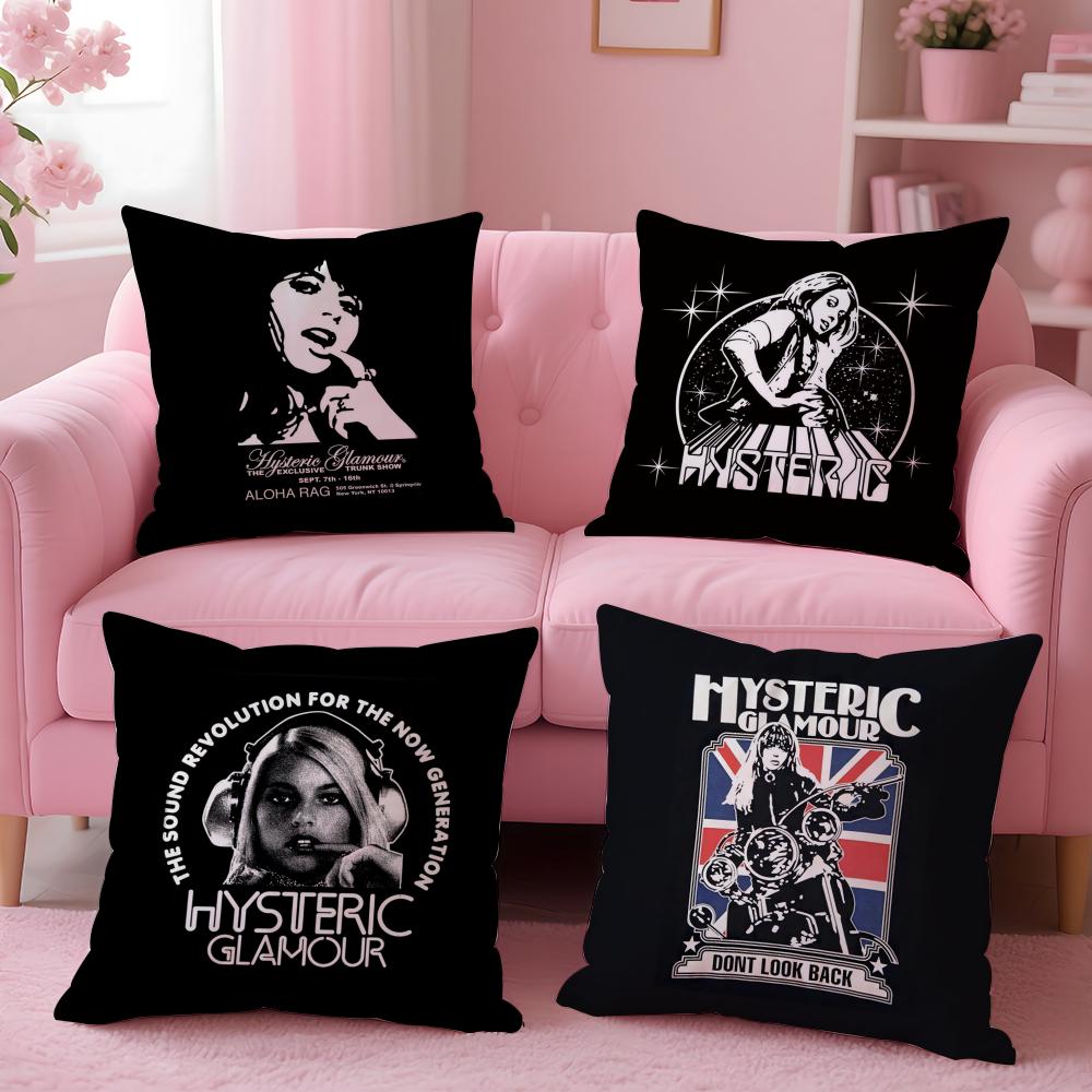 H-Hysteric Glamour Девушка Подушка Чехол Короткий Плюш Двусторонний Принт Домашняя Стирка в Машине Теплая Зимняя Наволочка